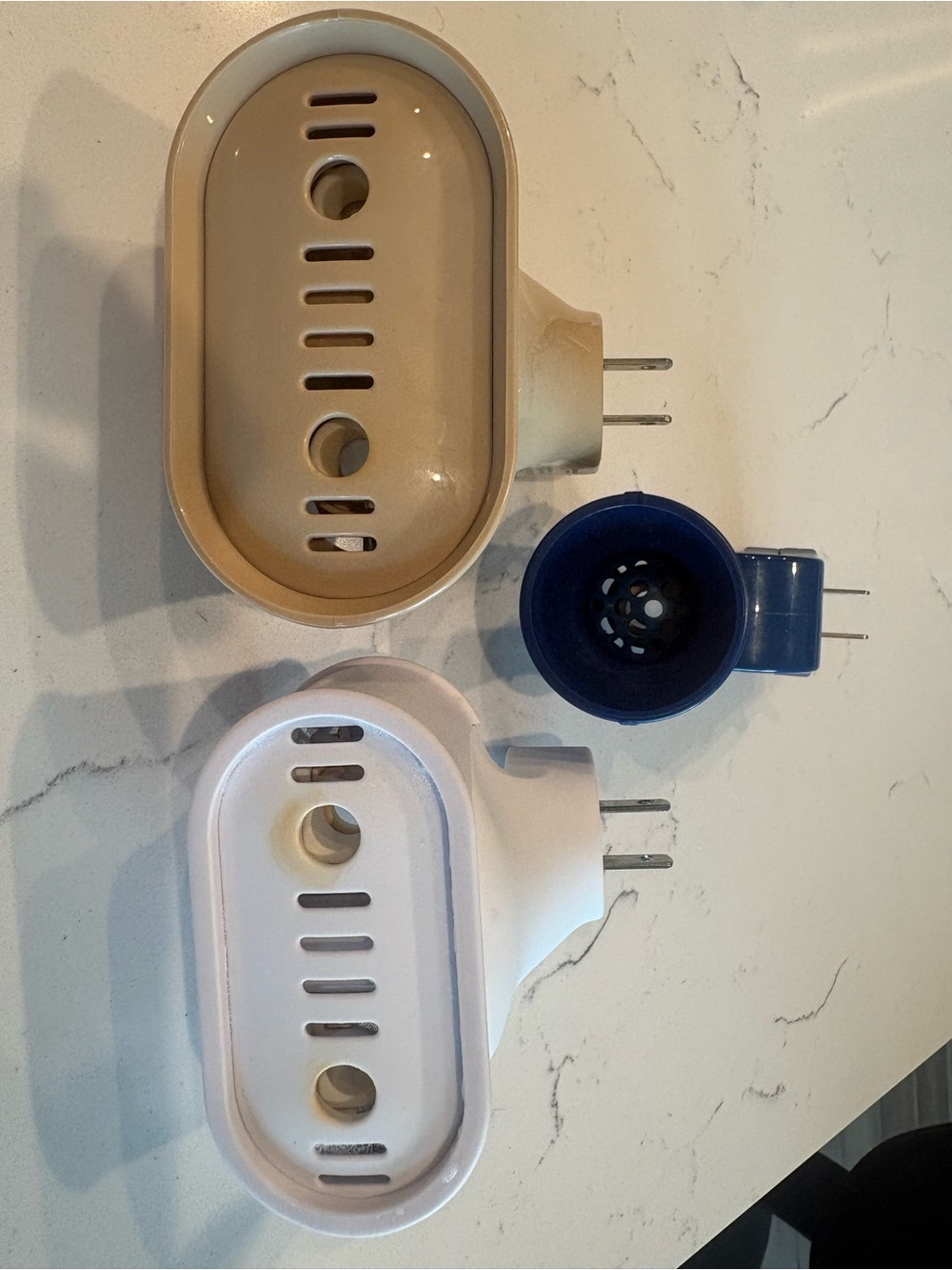 Bath & Body Works Wallflowers Warmers in White, Beige, and Blue